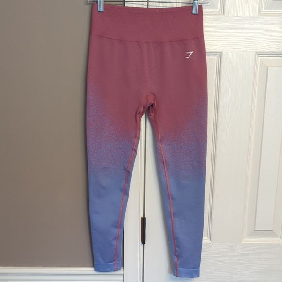 Gymshark Adapt Ombre Pink and Blue Seemless Leggings - Picture 4 of 8